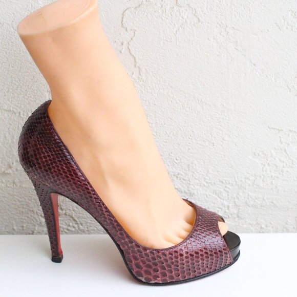 Christian Louboutin Purple Very Prive Python - Picture 3 of 10